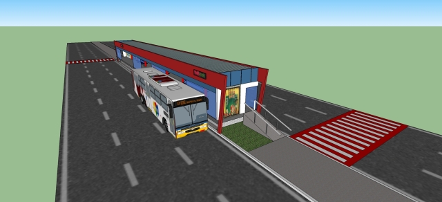 Ponto de Onibus moderno BRT ! (patenteado)